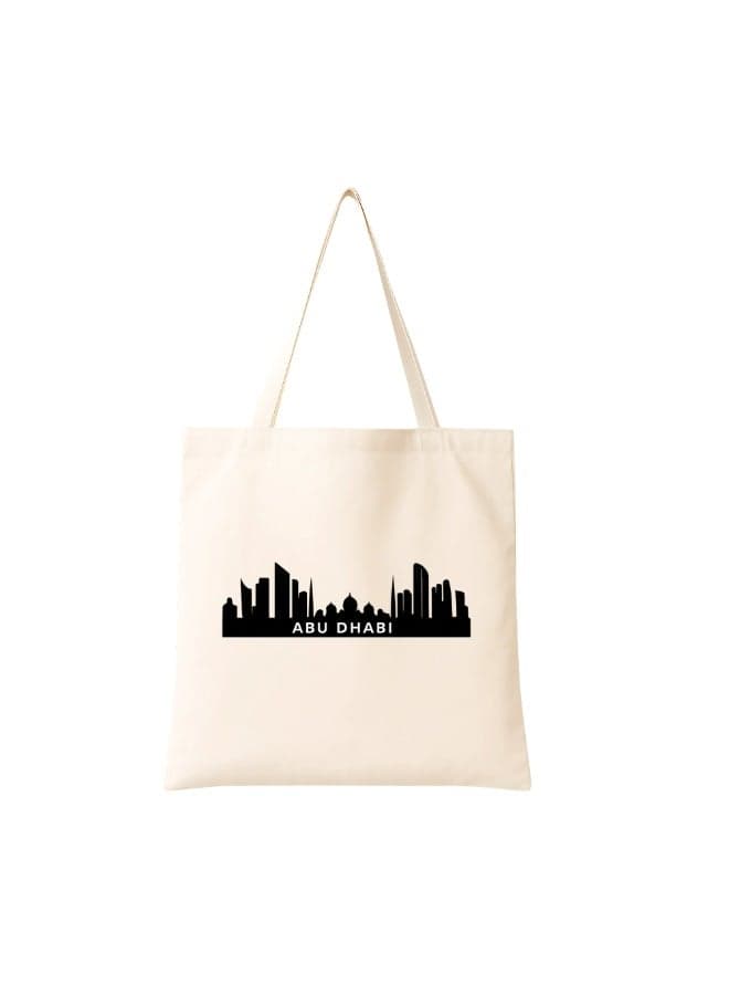 Cotton Tote Bag with Abu Dhabi Design - Eco-Friendly Souvenir and Travel Accessory - Great Gift and Travel Companion - Perfect for Shopping and Everyday Use