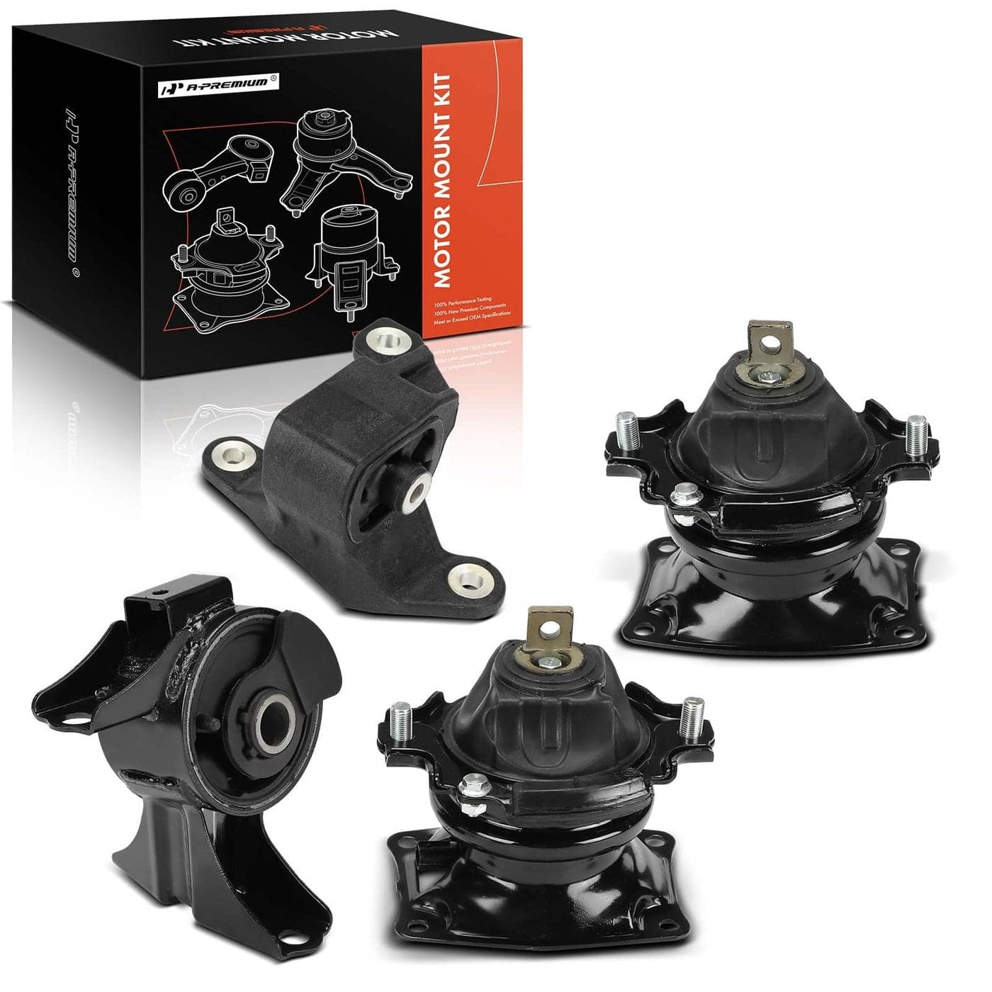 APremium 4PCS Engine Motor Mount and Transmission Mount Set Compatible with Honda Odyssey 2017 35L 6 Speed Automatic Transmission Replace 50850STXA04 50850TK8A01