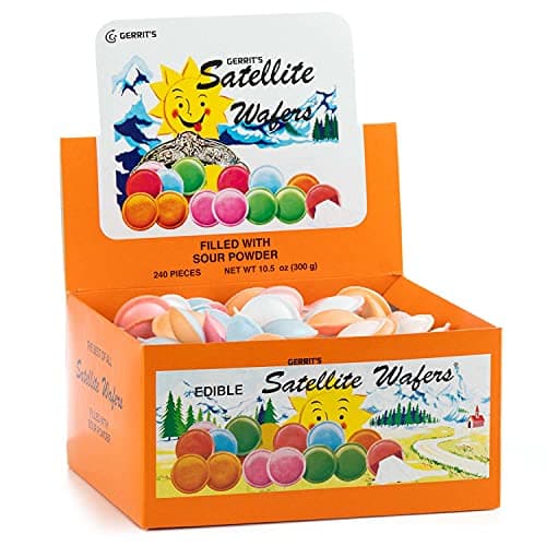 Gerrit's Satellite Wafers, Filled with Sour Powder, 240-Count Boxes (Pack of 2)