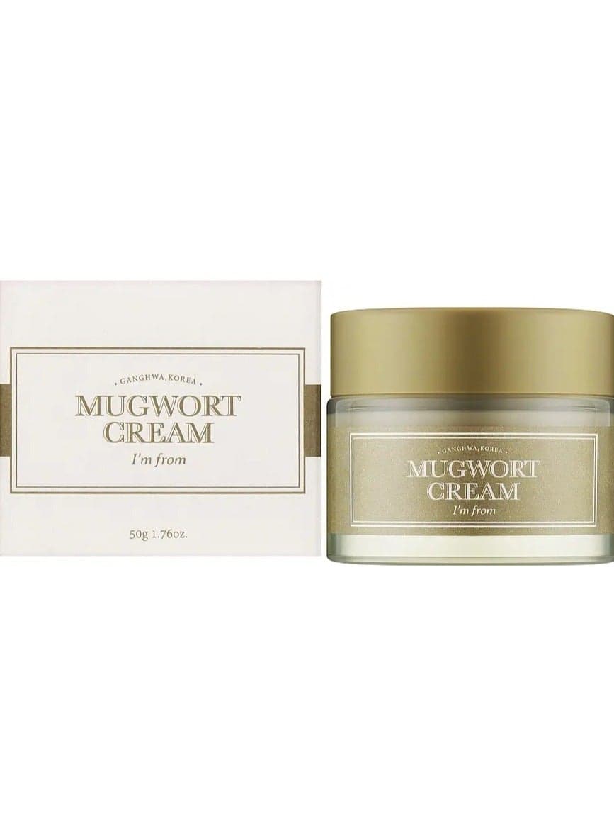 Mugwort Cream, For all skin type, 50g 1.69 Fl Oz| Moisturizer Soothing, Calming, Redness Relief with Sebum control