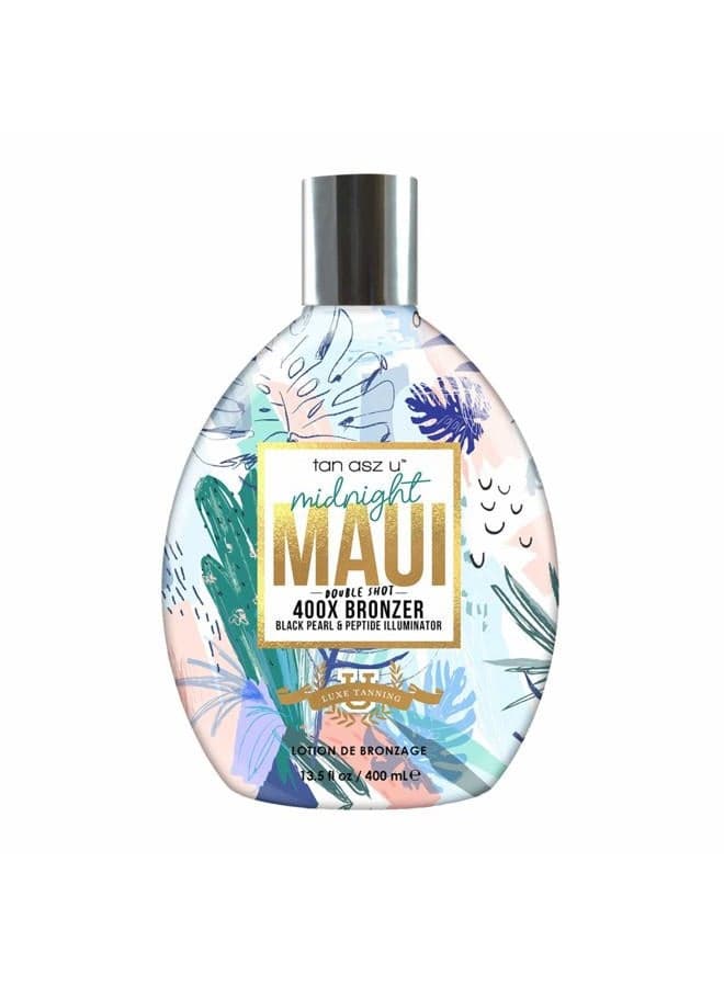 TAN ASZ U Midnight Maui Double Shot 400X Bronzer Cream- 13.5 oz