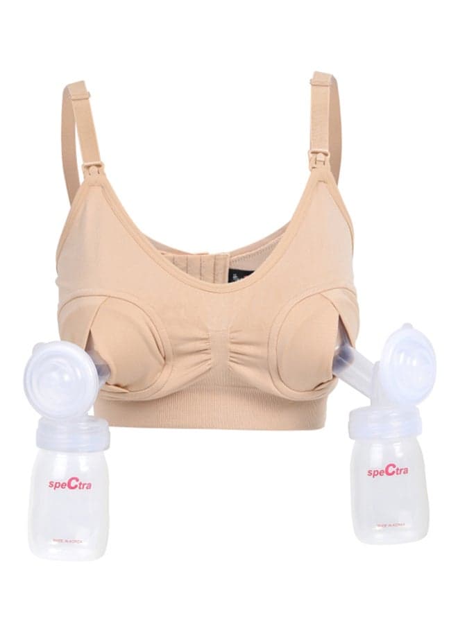 Pumping / Nursing Bra, Small - Beige