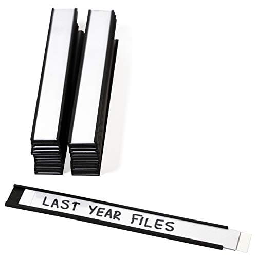 SmartSign Magnetic 'C' Channel Label Holders for Metal Racks and Shelves | 0.75" x 6" Pack of 25