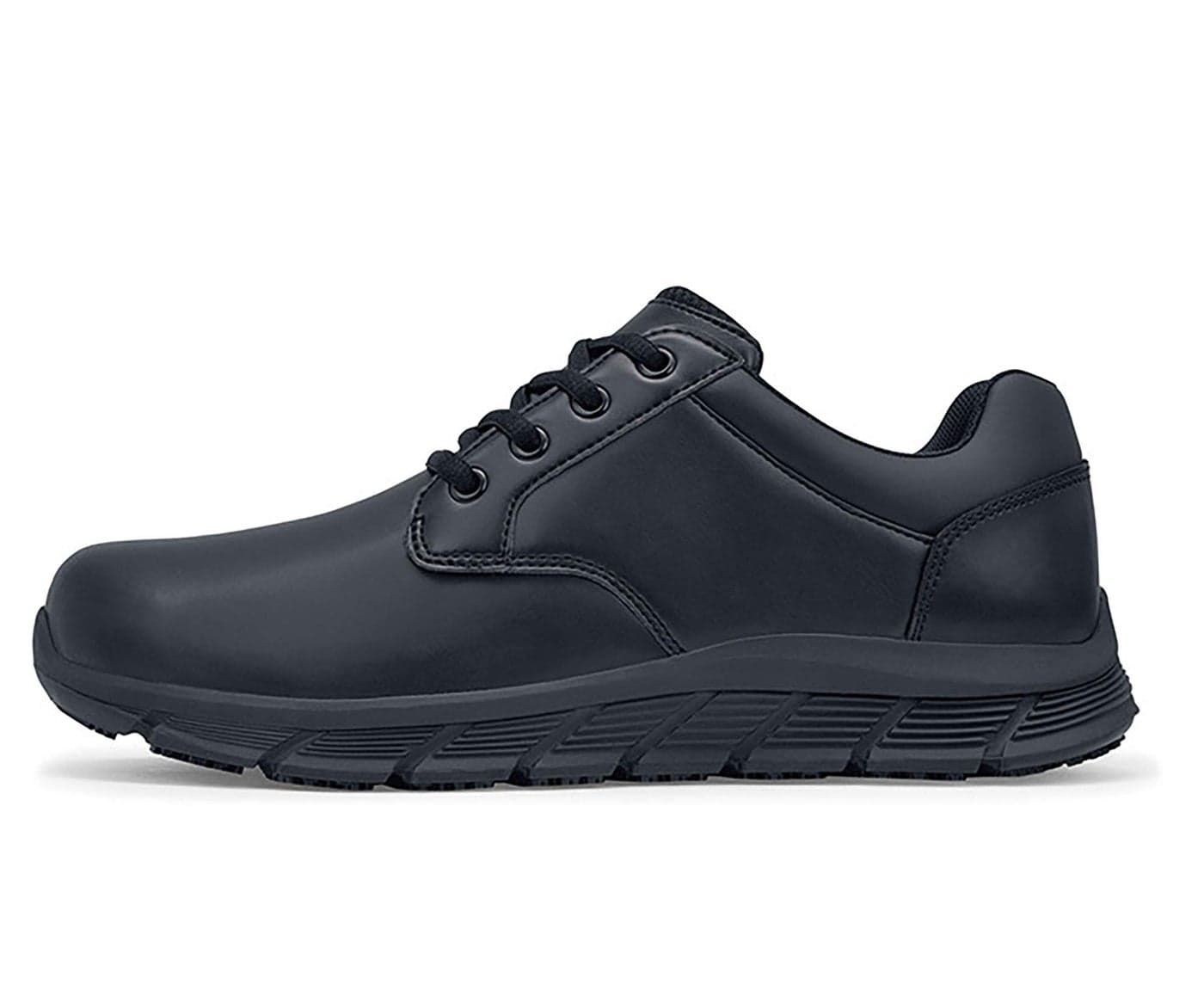 Shoes for Crews Mens SlipResistant Work Sneakers Comfortable NonSlip Leather Work Shoes for Men in Hospitality Healthcare Retail Casual Dining Saloon II Size 7 Black