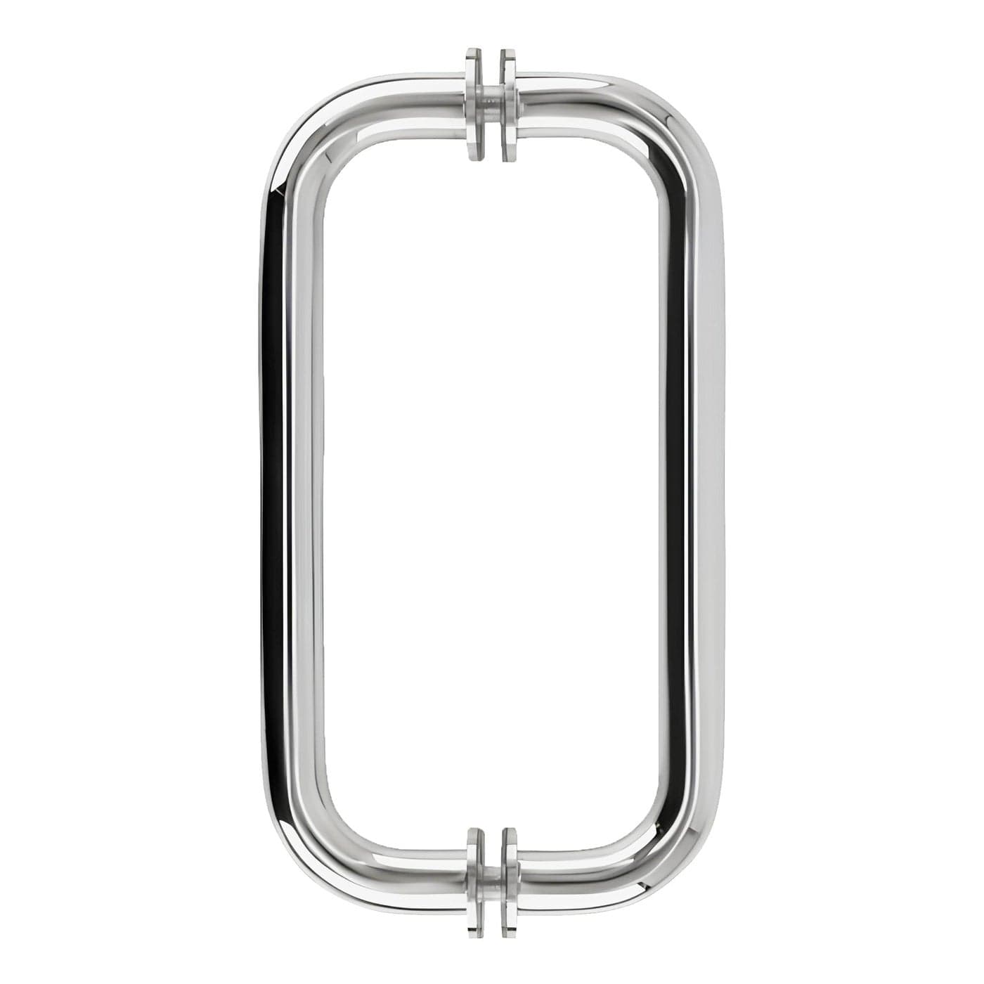 CRL 8 Polished Stainless BM Series Tubular BacktoBack Pull Handle with Metal Washers