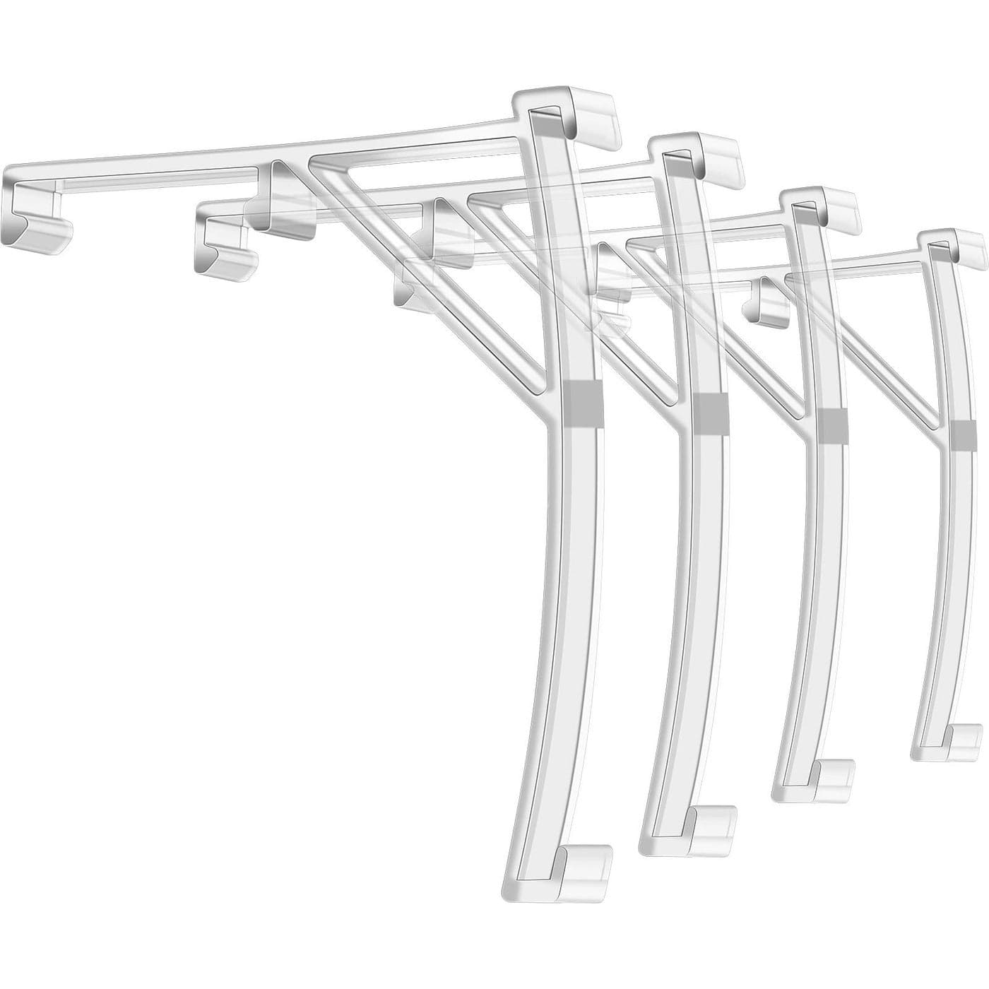 Patelai Valance Clips Plastic Vertical Blinds Brackets 35 Inch Vertical Blinds Clear Plastic for Shutters Parts Accessory Components4 Pieces