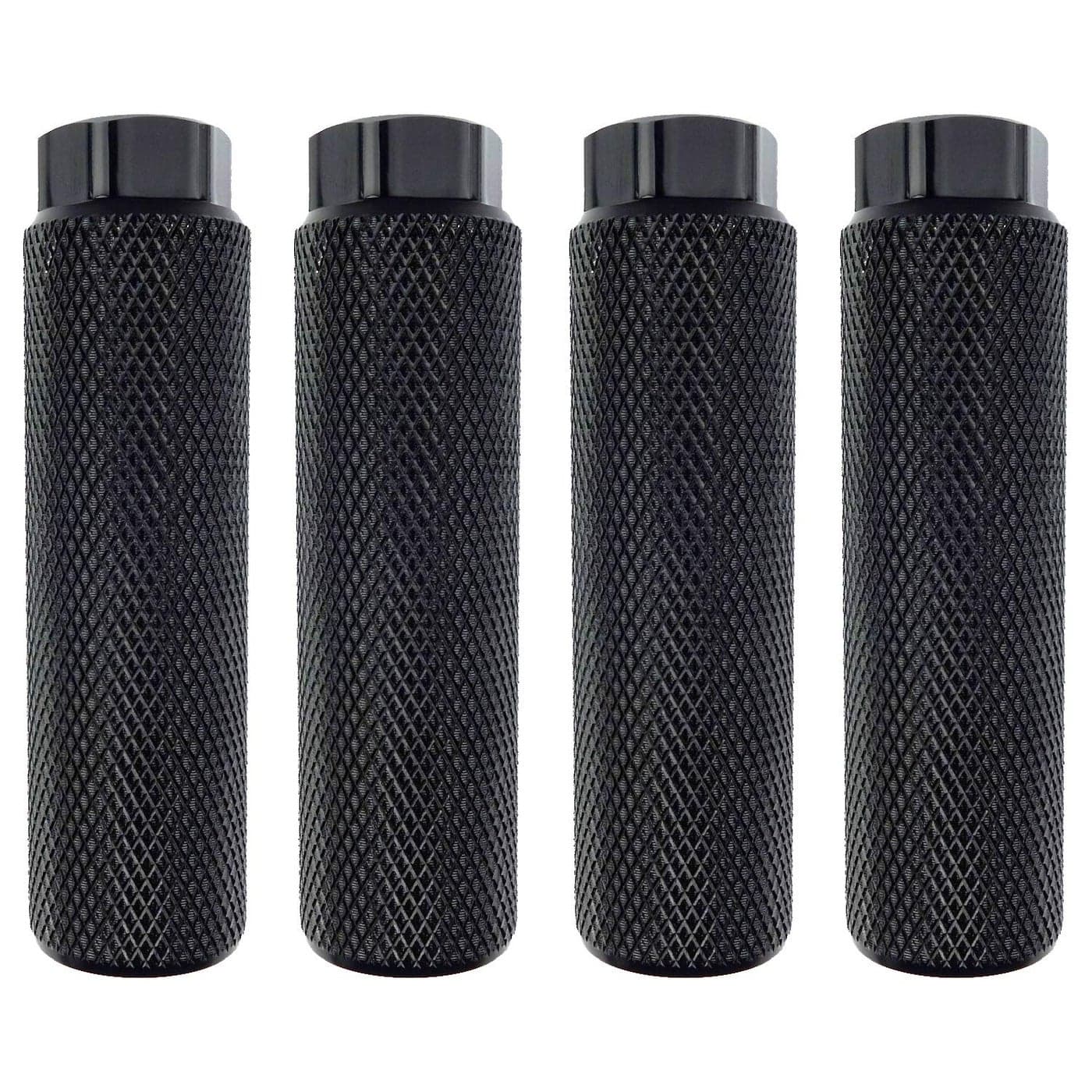 Zelerdo 2 Pairs Aluminum Alloy Bike Pegs for Mountain Bike Cycling Rear Stunt Pegs Fit 3/8 inch Axles (Pure black,100x28 mm)