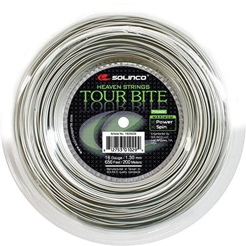 Solinco Tour Bite Soft Tennis String Reel – 656 ft / 200 m – Softer High-Performance Co-Polyester Monofilament for Power, Spin & Control, 16