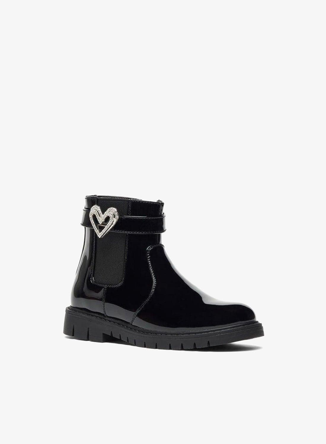 Girl's Heart Accent High Cut Boots with Zip Closure — 37 EU