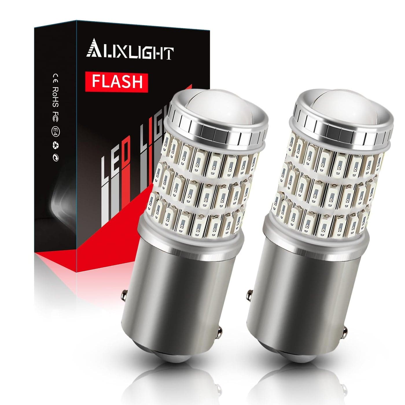 AUXLIGHT LED StrobeFlash Brake Tail Light Bulbs 2057 1157 LED Bulb Red 320 Brighter 2357 7528 2057A 1157A BAY15D Led Bulbs for Tail Stop Brake Lights Brilliant Red Pack of 2
