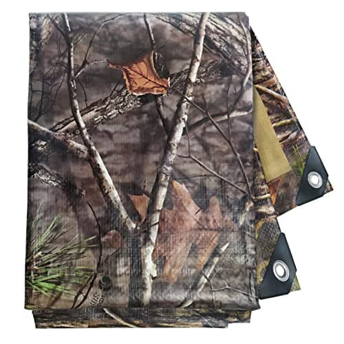 Tongcamo Heavy Duty 11 Mil Tarp Cover Waterproof UV Resistant Tarpaulin Used for Outdoor, Hunting, Camping, Backpacking, Canopy Tent, Ground Tarp, Cover Boat, Motorcycles, Roofs, Wood