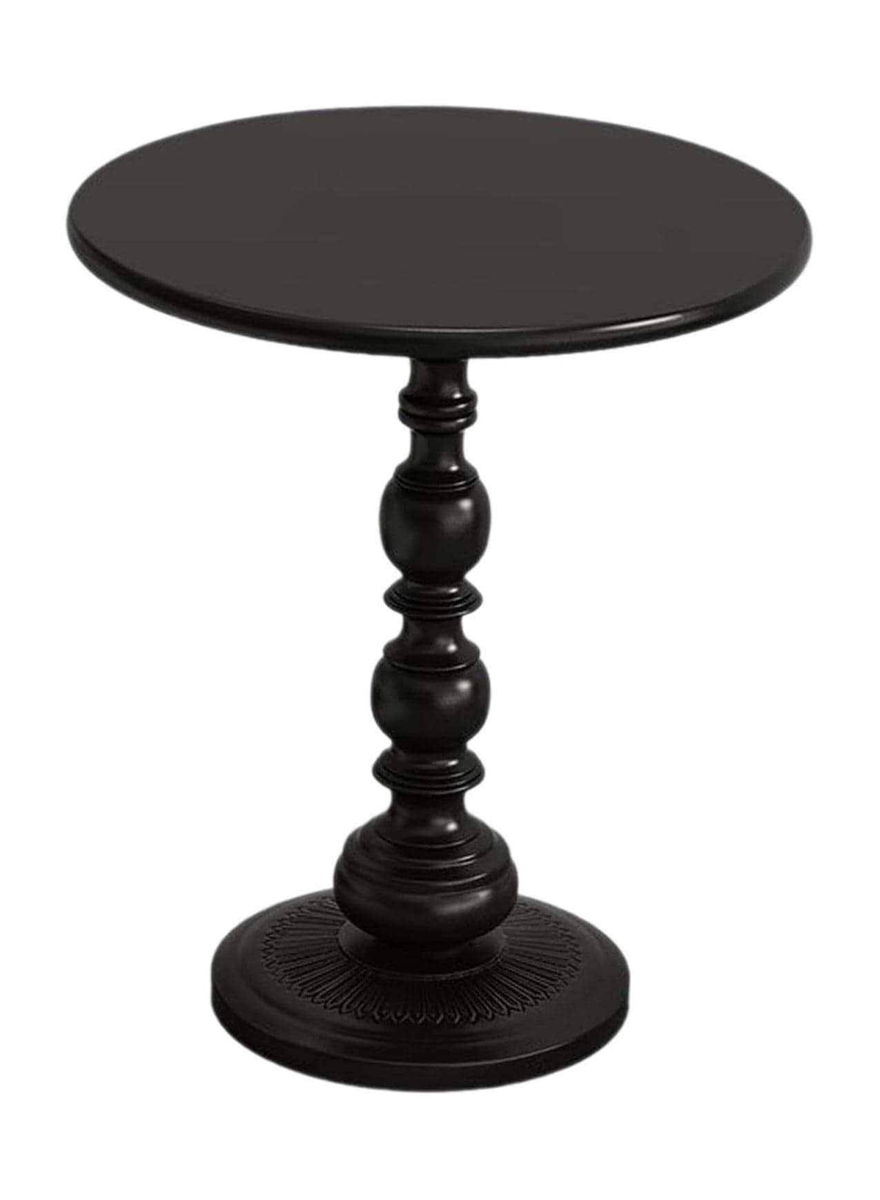 Modern Round End Table for Home Decor Side Table Metal Table Easy Assembly Small Black Table