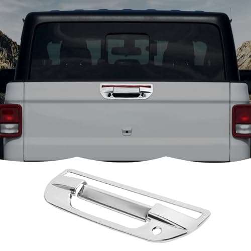 RTTCZ Tailgate Handle Cover Rear Door Handle Cover Trim Decoration Exterior Accessories for Jeep Gladiator JT 20182024 Chrome