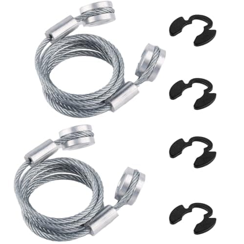 2pcs Hood Control Cable with 4pcs Circlips Hood Release Latch Cable Replacement Suitable for Peterbilt 19872010 357375 377378 379 Replaces Parts Accessories L92600007189245402