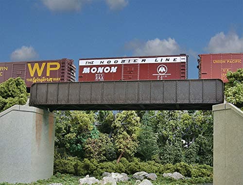 Walthers Cornerstone HO Scale Model 70' Single-Track Railroad Through Girder Bridge - Kit