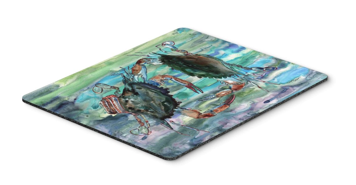 Caroline's Treasures 8954MP Watery Teal and Purple Crabs Mouse Pad, Hot Pad or Trivet for Home Office Gaming Working Computers Laptop Mouse Mat,Washable Large Mousepad
