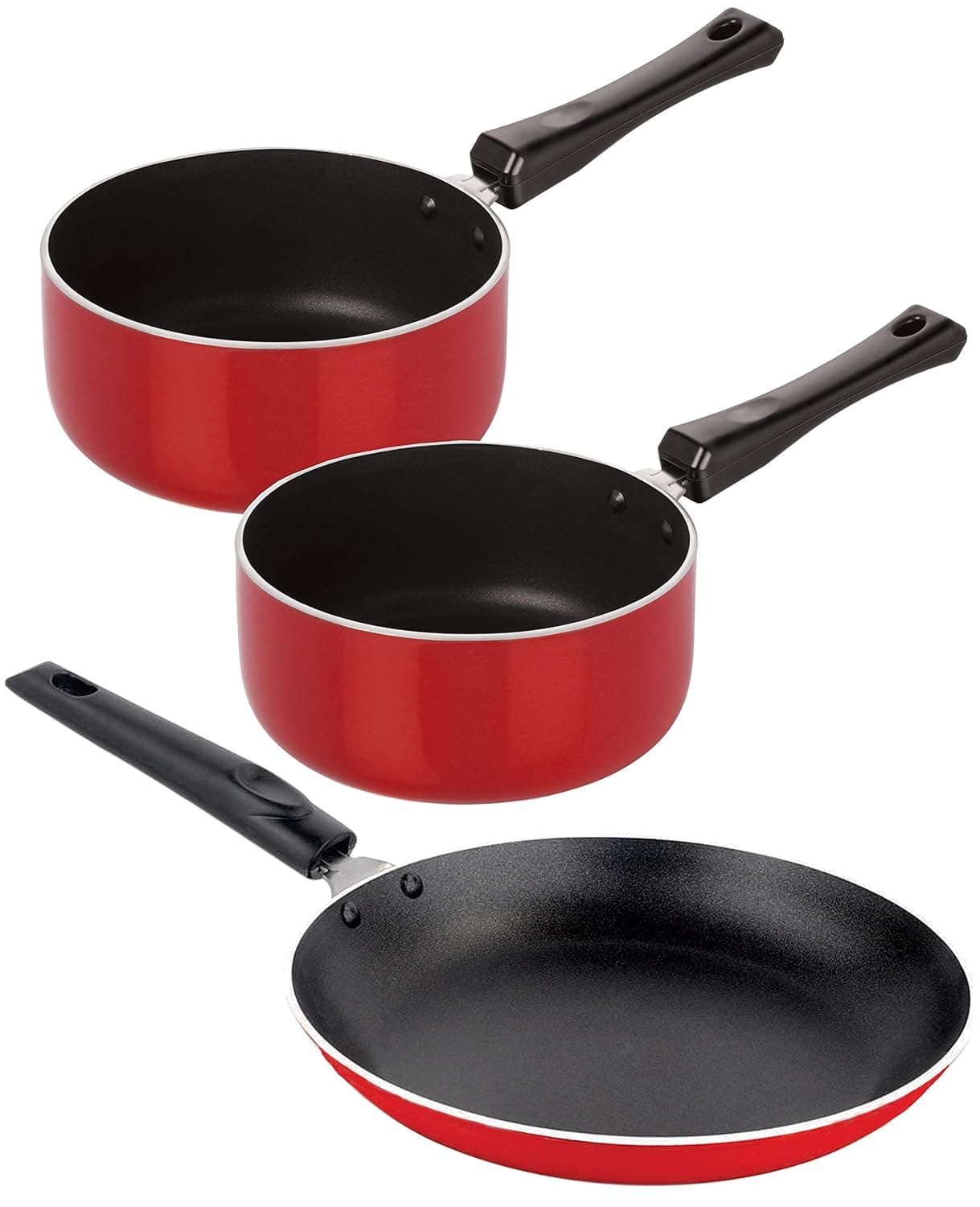 Nirlon Non-Stick Gas Comaptible Odor Free 3 Piece Cookware Utencils Combo Gift Set