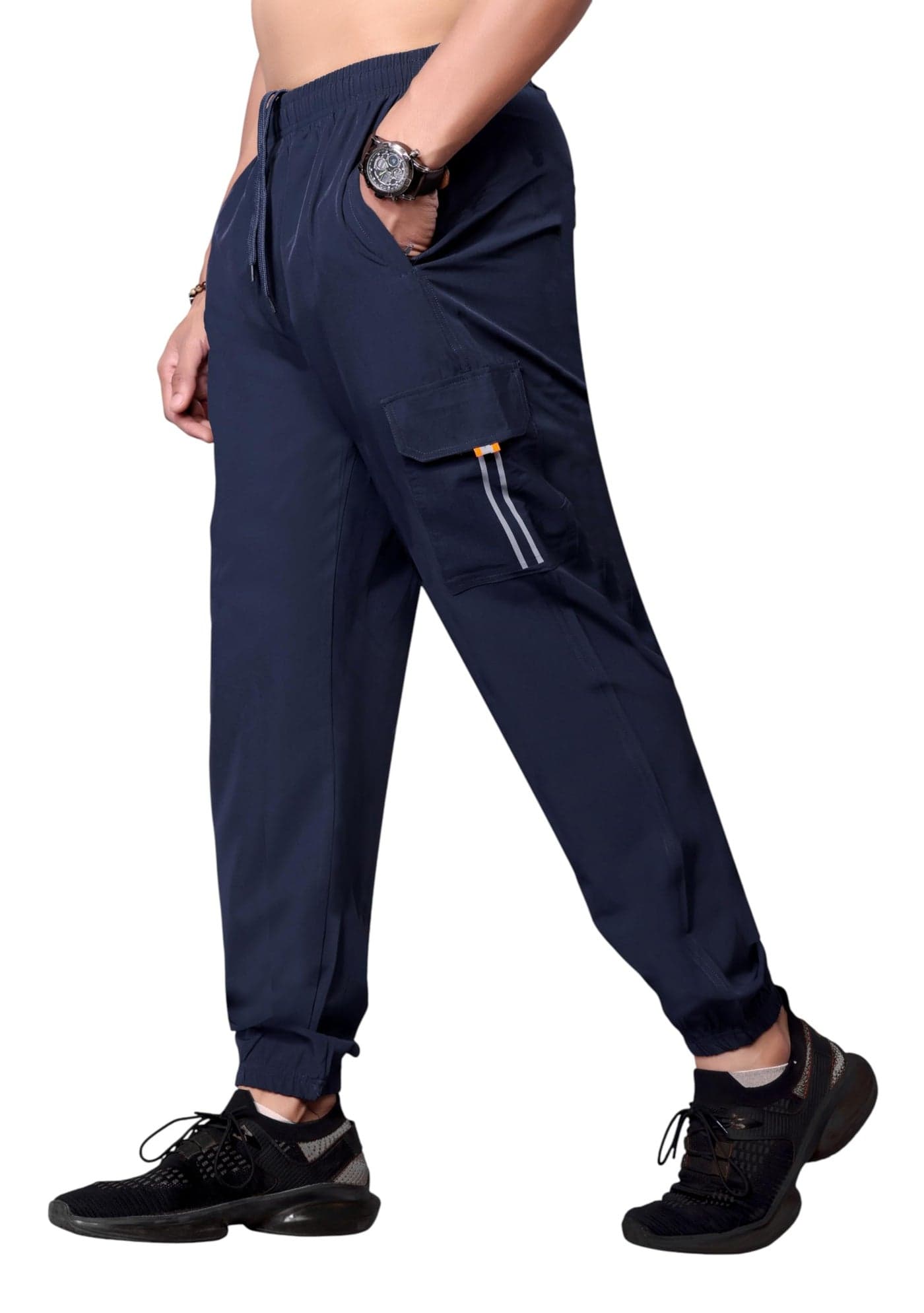 RynoGear Regular Fit Ultra Lightweight Dryfit Track Pant for Men (3XL,Navy), Mid Rise