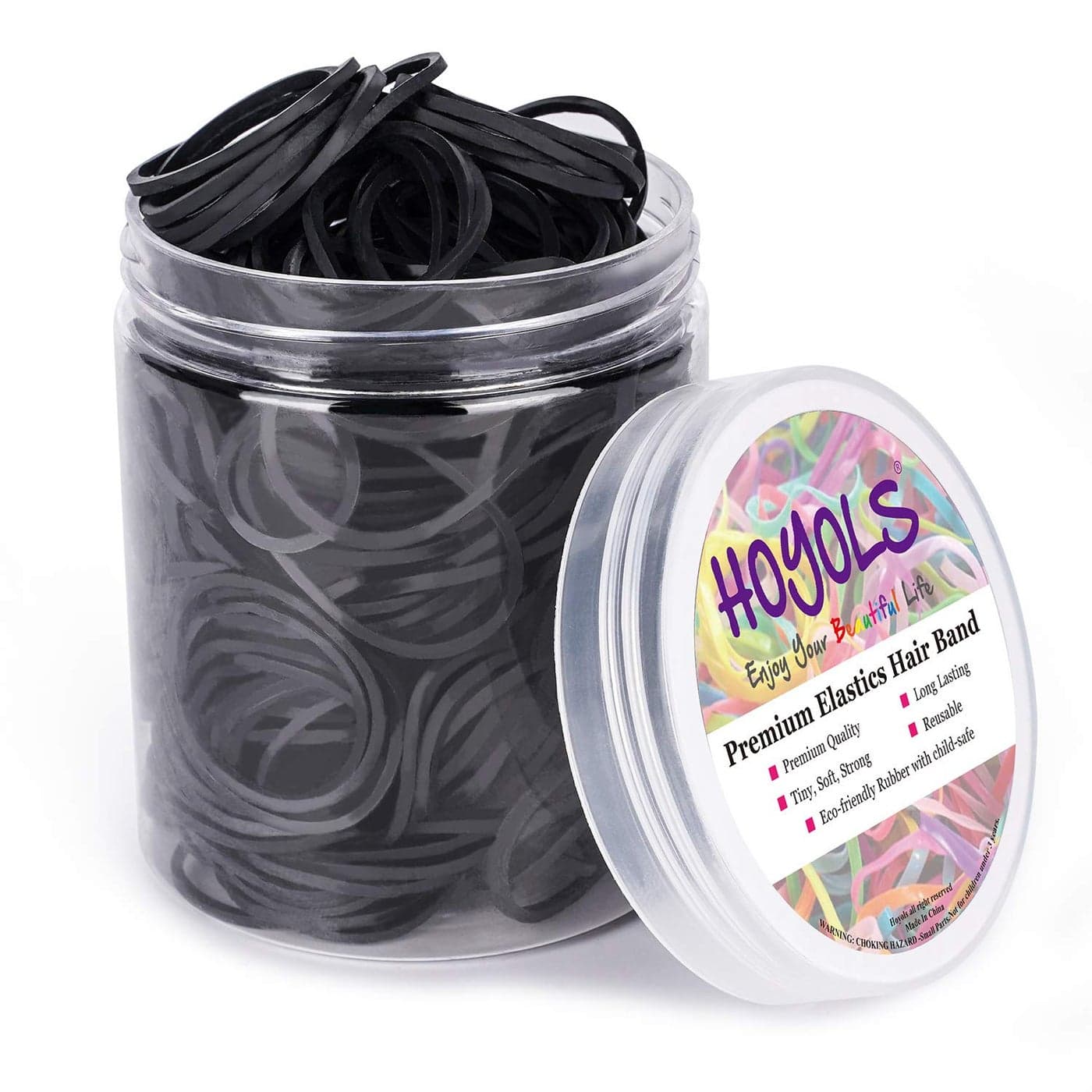 HOYOLS 1 12 Inches Large Elastics Rubber Bands for Black Hair Ties Braiding Ponytail Holders Plastic Rubberbands for Women Girls Hair Crafts Office Supplier No Damage 330pcs L LatexFree
