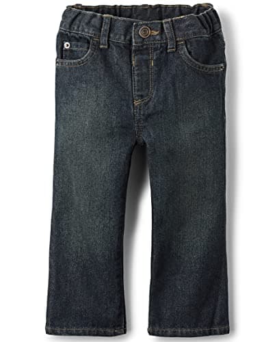 The Children's Place Baby Boys and Toddler Boys Basic Bootcut Jeans, Dry Indigo, 6-9 MONTHS