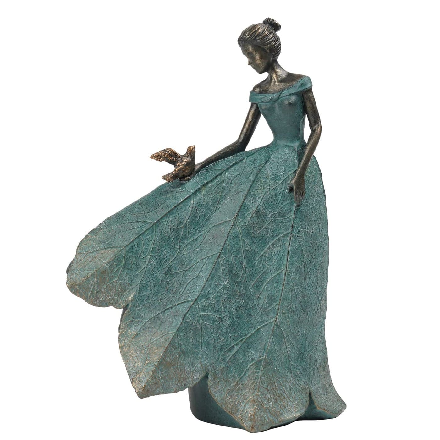 Guichifun Fairy Statue Collection Home Decoration Leaf Angel Girls Resin Home Garden Decor for Outside or Inside Rustic Fairy Garden Outdoor Yard Figurines Gifts for Women 85 x 525 x 12 Inch