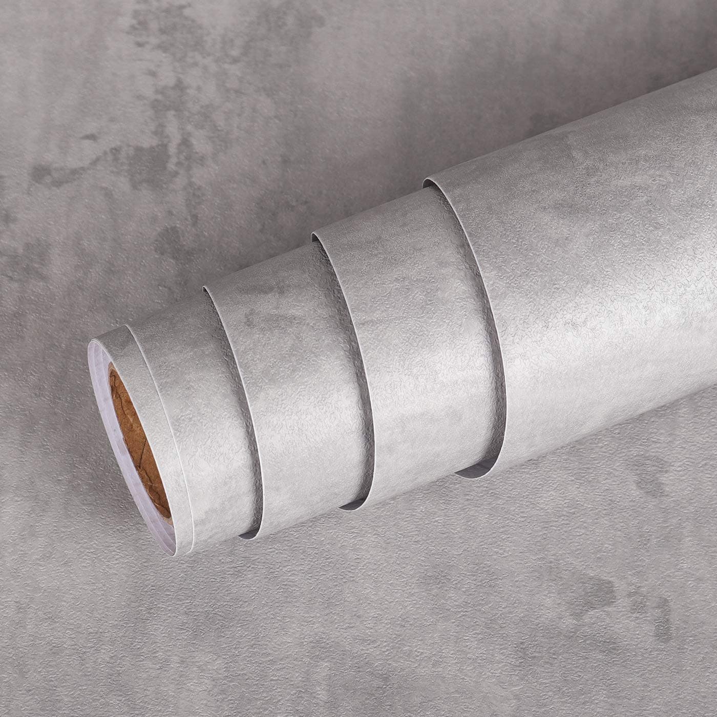 Livelynine Grey Concrete Wallpaper Peel and Stick Gray Concrete Contact Paper for Countertops Kitchen Counter Top Table Desk Wrap Waterproof Textured Industrial Wall Paper Bathroom Walls 158x788