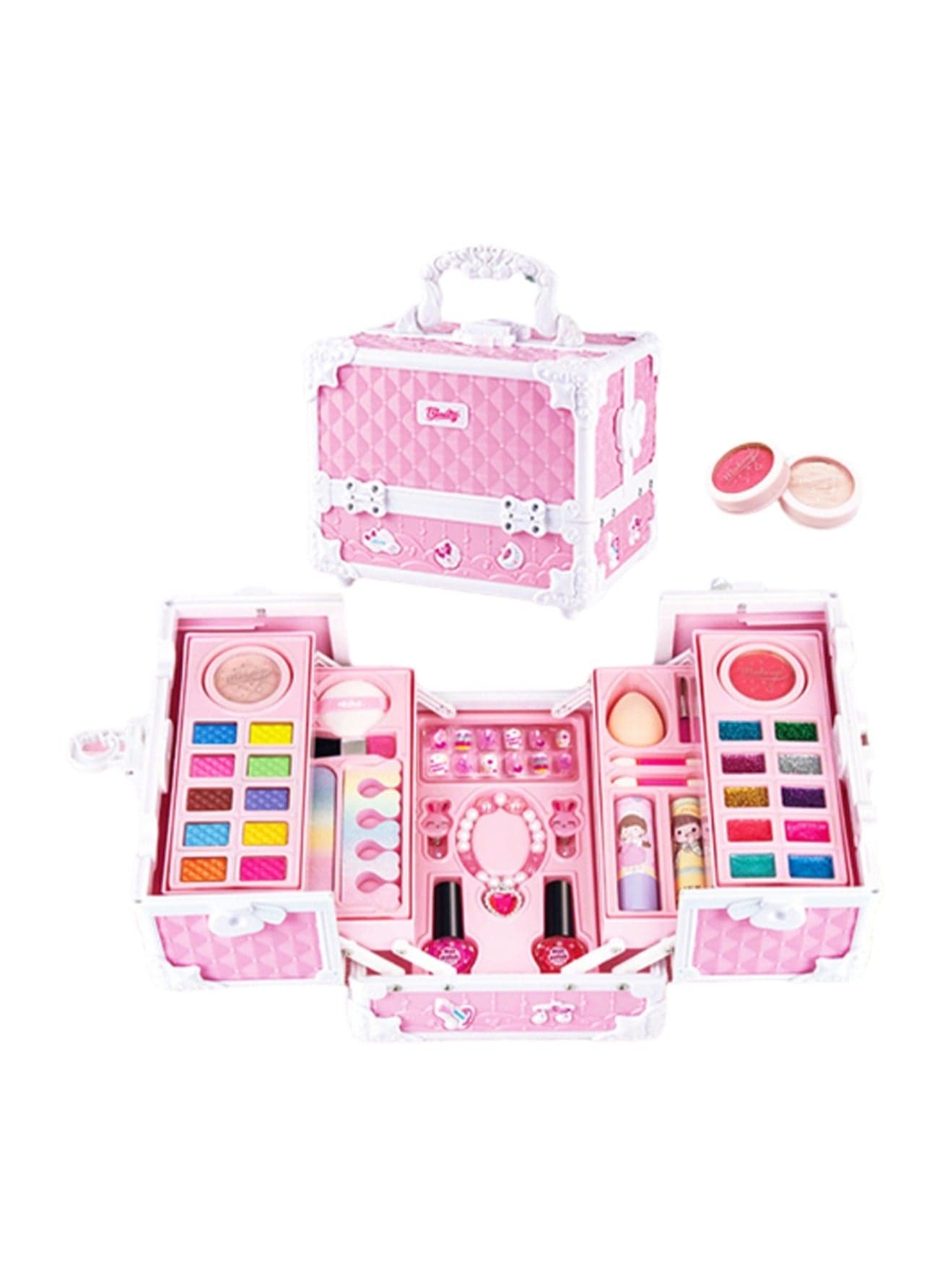 Treasure Box Large Set Beauty Box, Washable Non-Toxic Children'S Makeup Toys, Dress-Up Games, Holiday Gifts, Suitable For 4 Years Old And Above