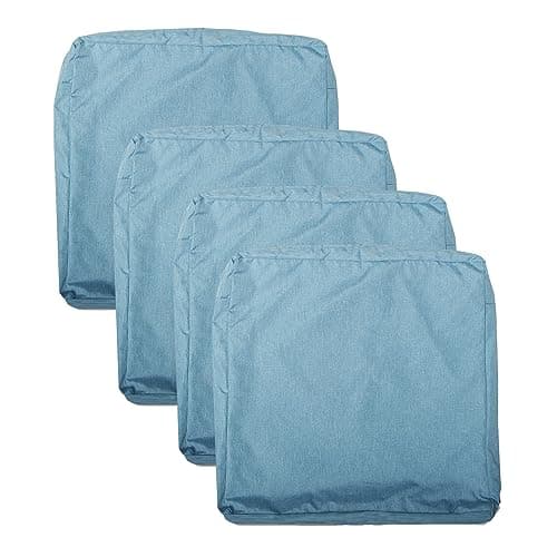 youngseahome Patio Seat Cushion CoversWashable Slip Covers ReplacementWaterproof Outdoor Furniture Chair Cushion Pillow Seat Cover for CouchGardenSofaWater Blue222044 Covers Only