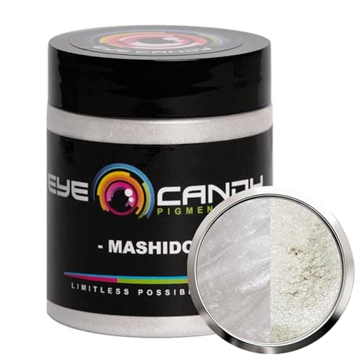 Eye Candy Pigments Premium White Mica Powder Mashido 25gr for Epoxy Resin Soap Paint Woodworking Acrylic Pouring Bath Bombs Fishing Lures DIY Arts and Crafts Additive