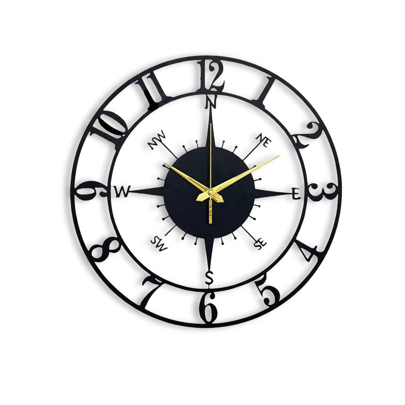 Reyox Material Metal Wall Clock Big Size Wall Clock Modern Clocks for Living Room Stylish Wall Clocks for Home Antique Big Size Modern Wall Watch for Home DecorBlack40 cm DA122