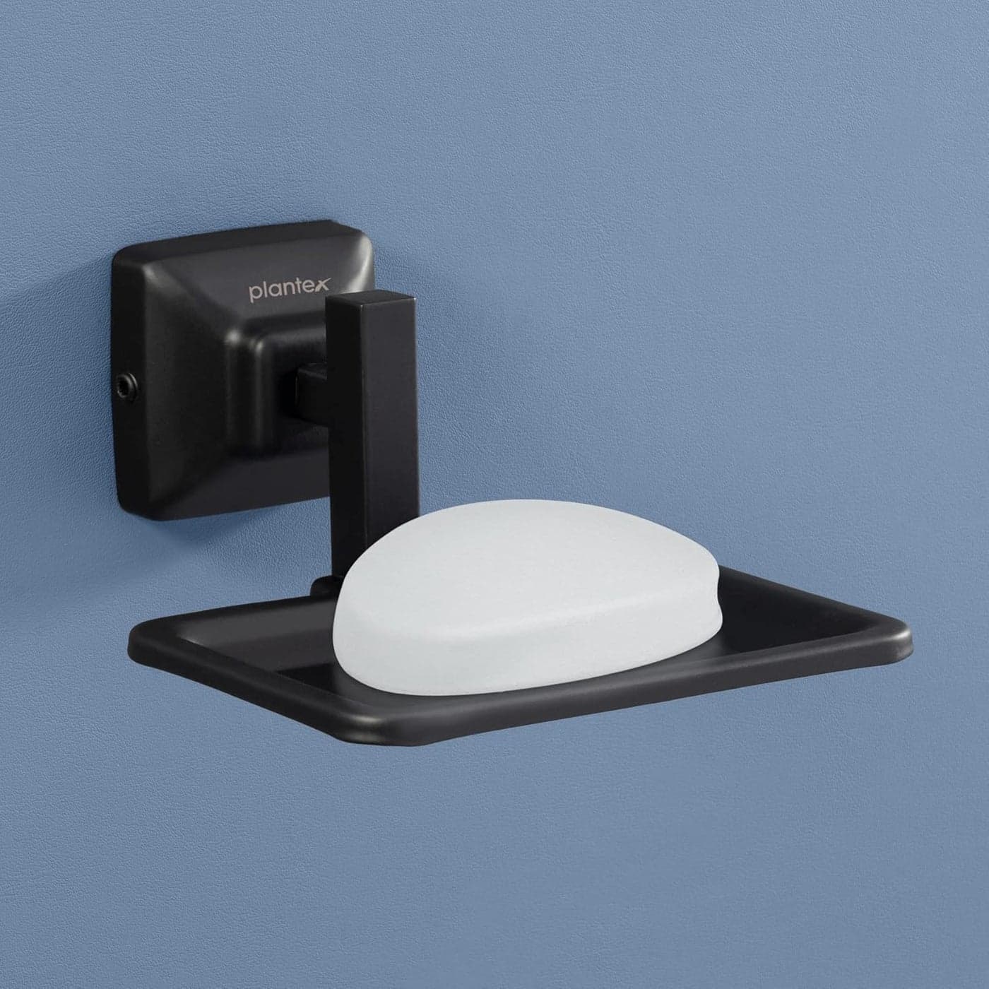 Plantex 304 Grade Stainless Steel Soap Holder for BathroomSoap DishSoap StandBathroom Accessories Squaro Black