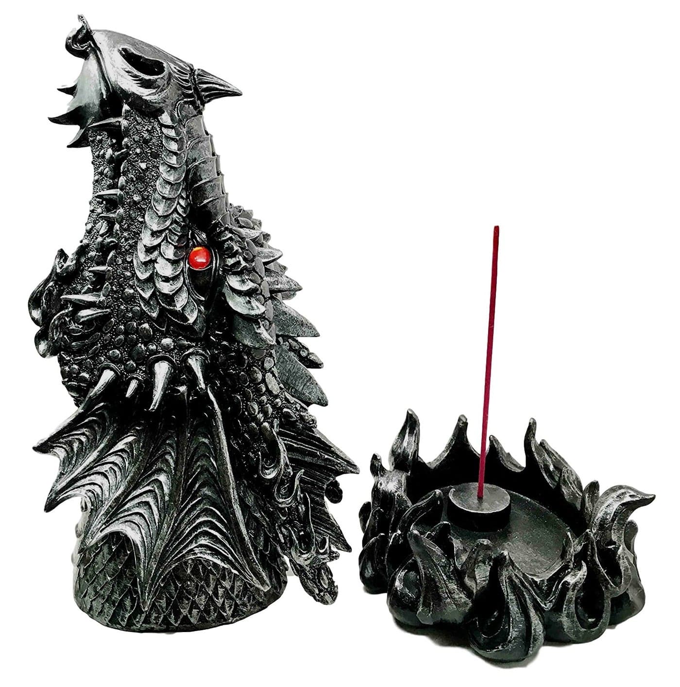 Pacific Trading Mythical Fantasy Smoke Fire Breathing Dragon Incense Holder Burner Figurine