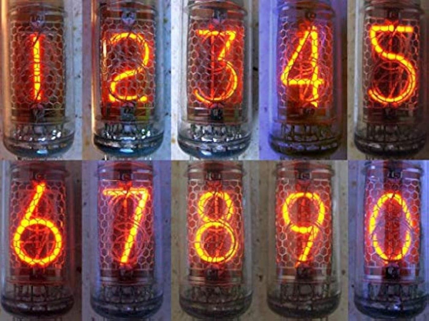 1UA IN14 Nixie Tube Indicator Set - 6PCS Neon Display for DIY Clocks