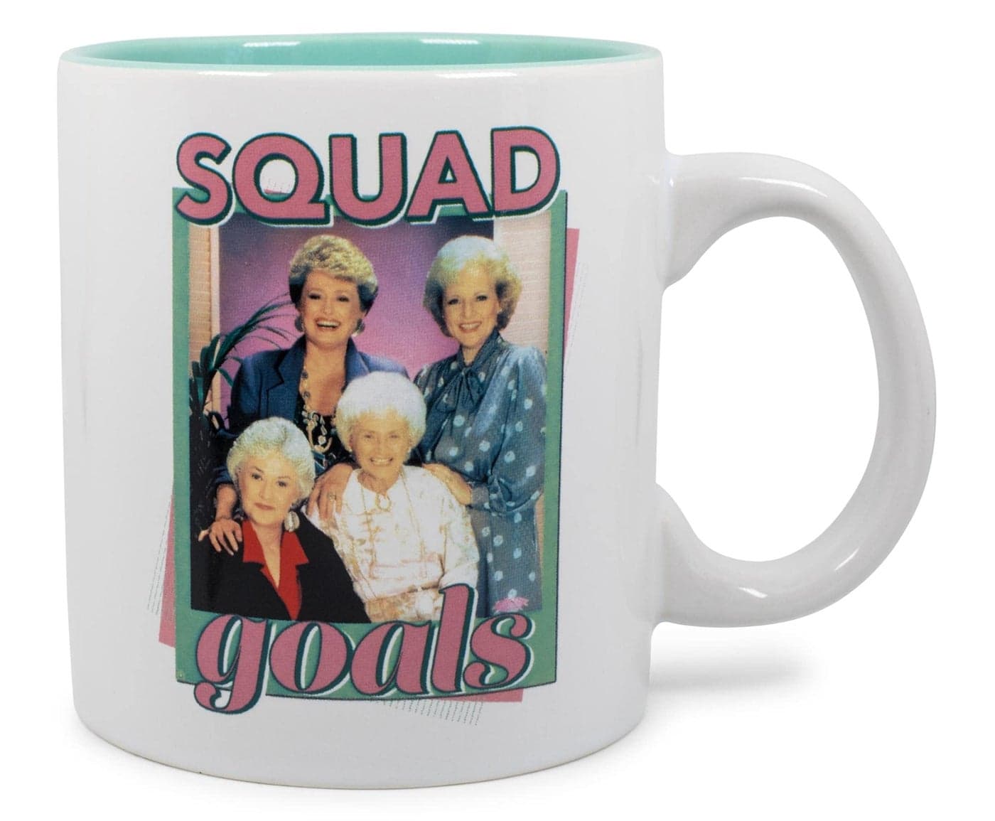 The Golden Girls Squad Goals Ceramic Coffee Mug Official TV Show Collectible Drinkware Oversized Cup For Home Kitchen Barware Set Holds 20 Ounces