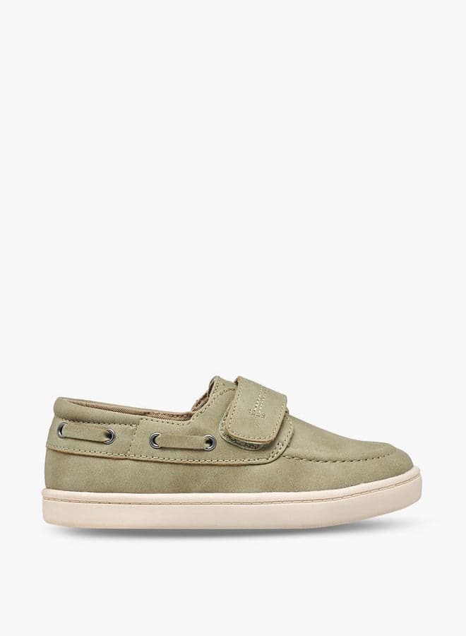 Boys Hook & Loop Boat School Shoes — 27