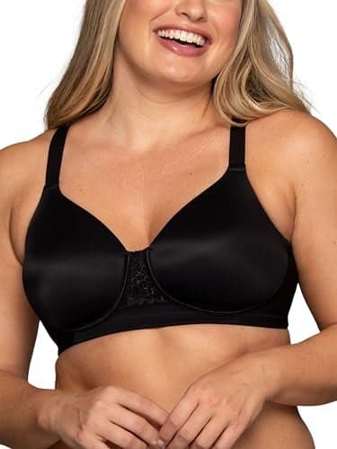 Vanity Fair womens Full Figure Beauty Back Smoothing Bra, Wirefree - Black, 40B US