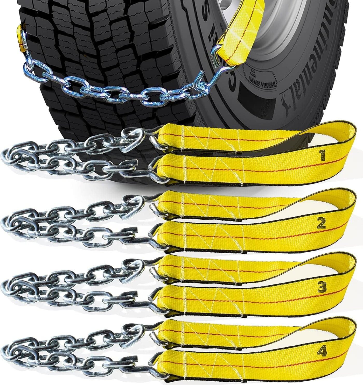 Get-Go Tire Emergency Mud/Snow Traction Device for Semi Trucks - 4 Piece Set