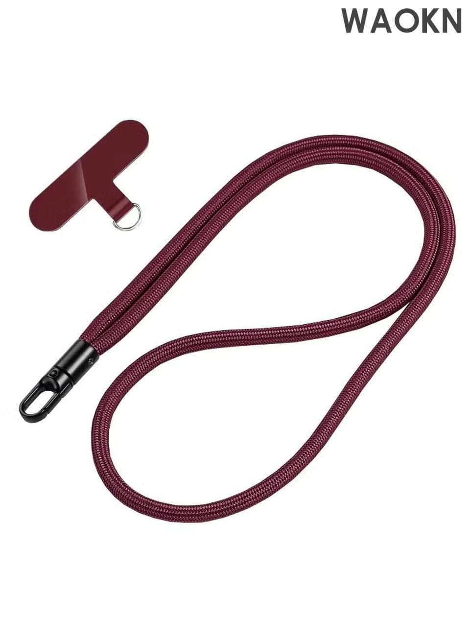 Mobile Holder Chain Phone Lanyard Neck Strap Phone Chain Mobiles Accessories Adjustable Phone Lanyard Neck Strap - Secure Anti-Slip Mobile Holder Chain for iPhone 15/14/13 Pro Max Samsung Galaxy - Hands-Free Crossbody Phone Strap for Travel Running Workouts (Claret, 2-Pack)