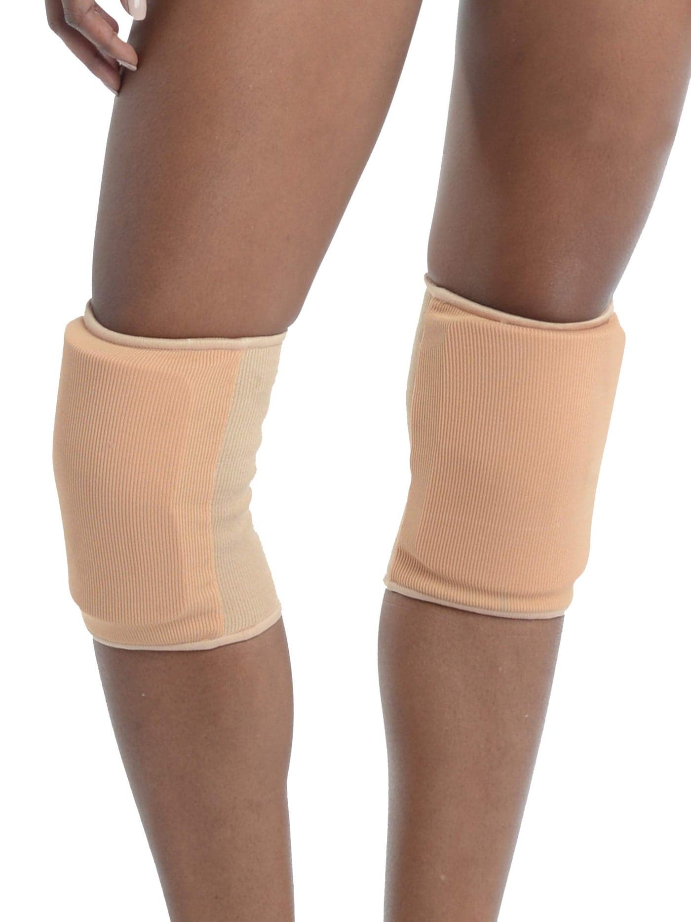 Danz N Motion Cheerleading and Dance Knee Pads Shock Absorbing Knee Protection Tan Large