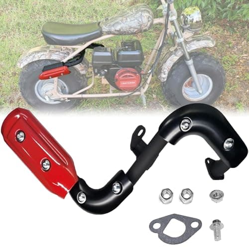 CT200U Upgrade Exhaust Pipe with Muffler Silencer Kit Chikia Replacement for Coleman CT200U CT200U-EX Axis M200 Mini Bike
