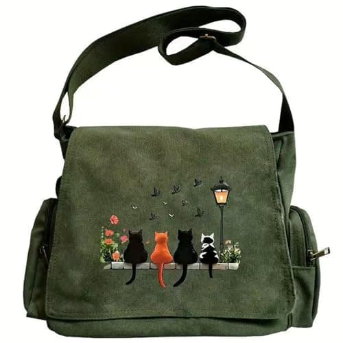 CHICGLOW Personalized Pattern Messenger Bag Cute Canvas Crossbody Bags Women/Men Shoulder Handbags Hobo Purses with Pockets
