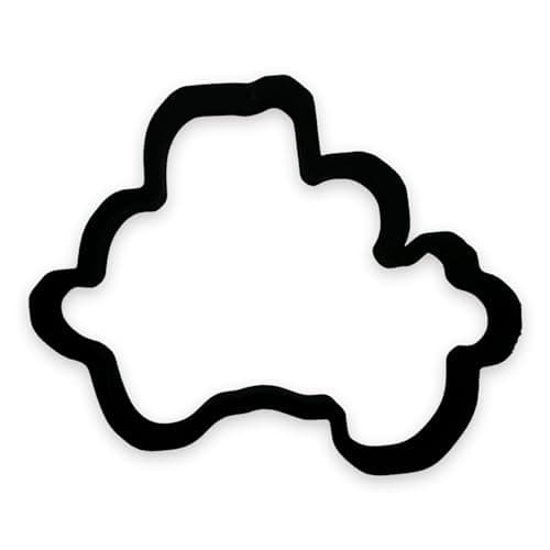 Oh Baby Word Outline Cookie Cutter with Easy to Push Design (5 inch)