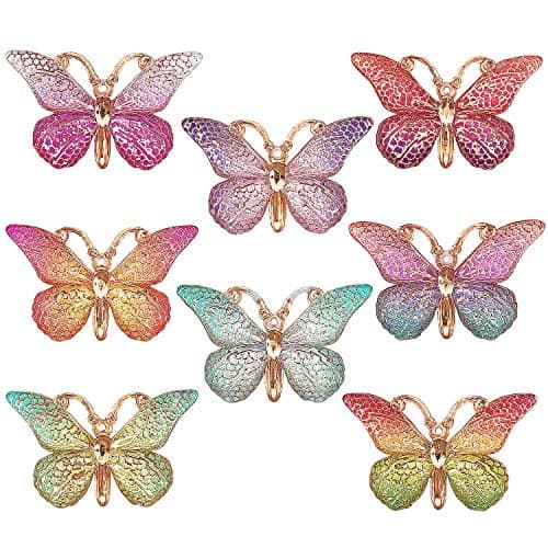 DIYstore 40 Pcs Colorful Butterfly Charms & Pendants Jewelry Kit - Enamel for Earrings, Bracelets, Necklace, DIY Phone Case & Hair Clip Craft