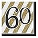 Creative Converting Black and Gold 60 Paper Luncheon Napkins