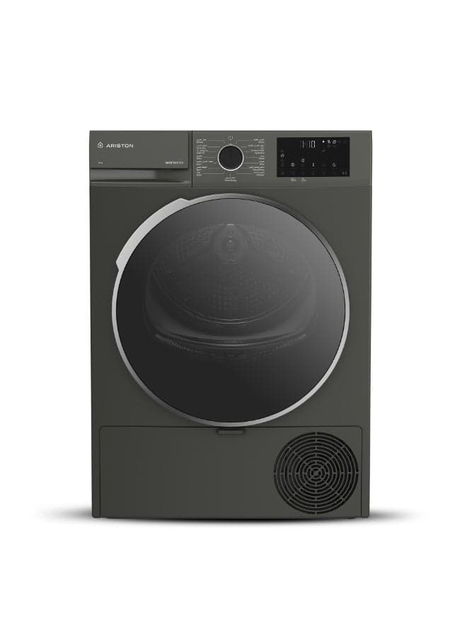 10 KG Heat Pump Tumble Dryer, A++ Energy Efficient Dryer, Sensor Controlled Drying, ProSmart Inverter Motor, Steam Cure, 15 Drying Programs, Manhattan Gray - ARDH103DMME 10 kg ARDH103DMME Manhattan Grey