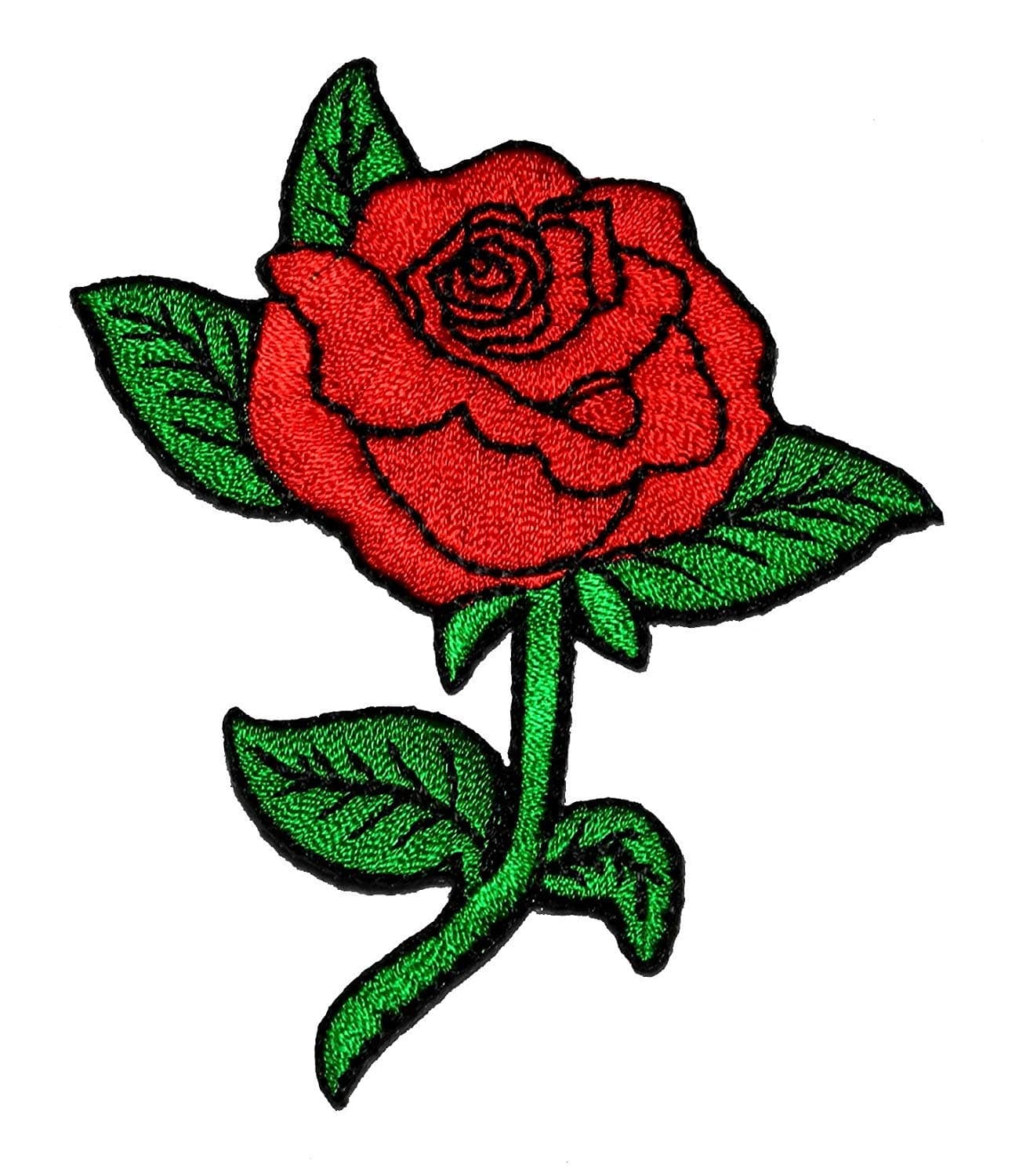 Red Rose DIY Applique Embroidered Sew Iron on Patch RO02