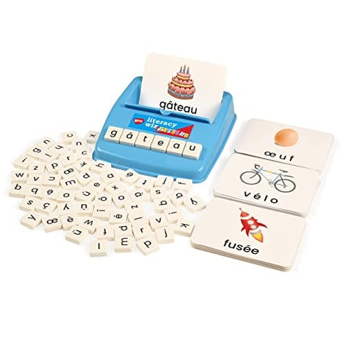 BOHS French Literacy Wiz Fun Game Lower Case Sight Words 60 Flash Cards Preschool Language Learning Educational Toys