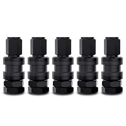 CKAuto 5 Pcs VS33TR33E Tubeless Metal Clampin Valve Stems Black Finish