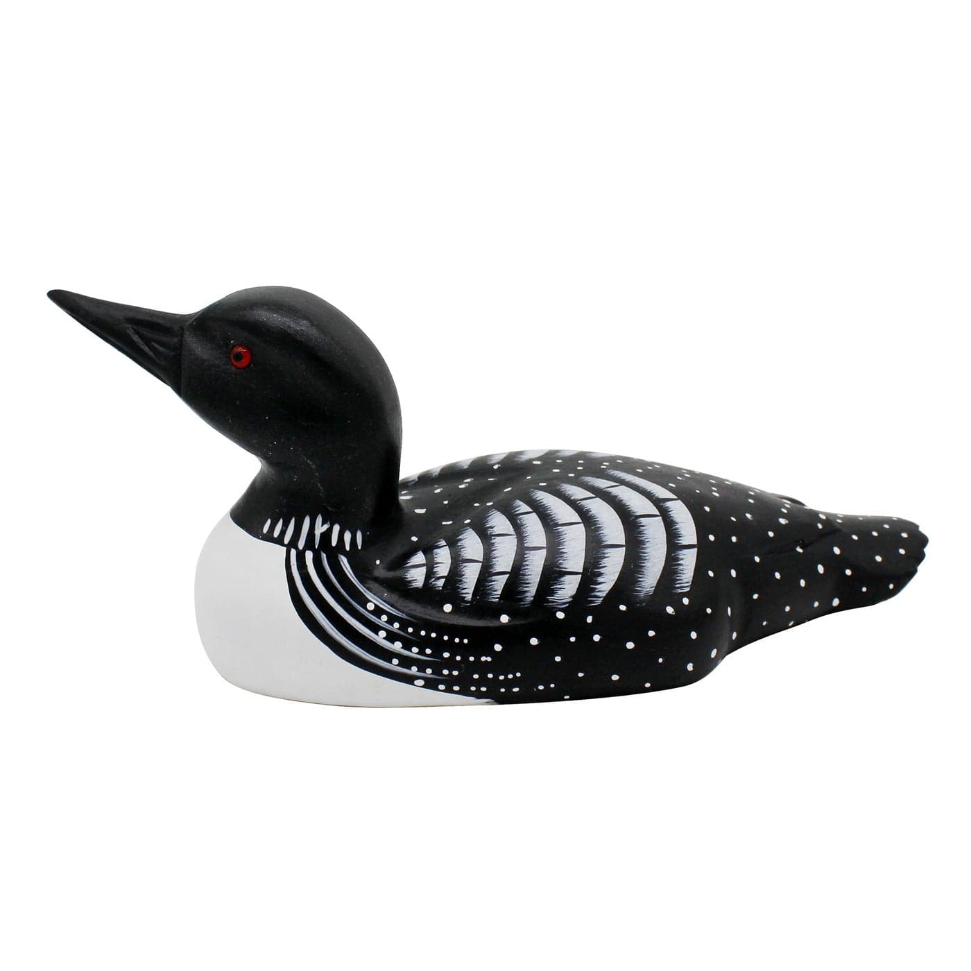 CVHOMEDECO Primitives Hand Engraving and Painted Wood Loon Farmhouse Figurine Decorative Accent 1014 Inch