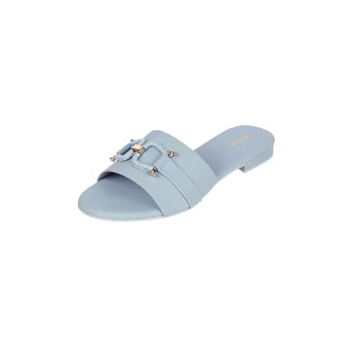 Mochi Women Blue Synthetic Fashion Slides UK/6 EU/39 (41-287)